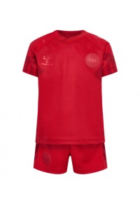Danmark Babyklær Hjemme Fotballdrakt til barn VM 2022 Korte ermer (+ Korte bukser)